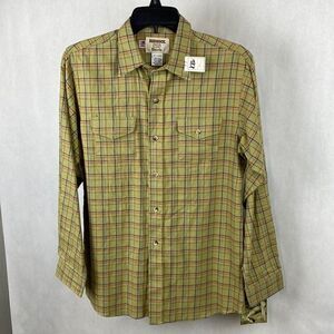NWT Ruddock Shirts Button Down Vintage Made in USA Green Plaid Long Sleeve XXL